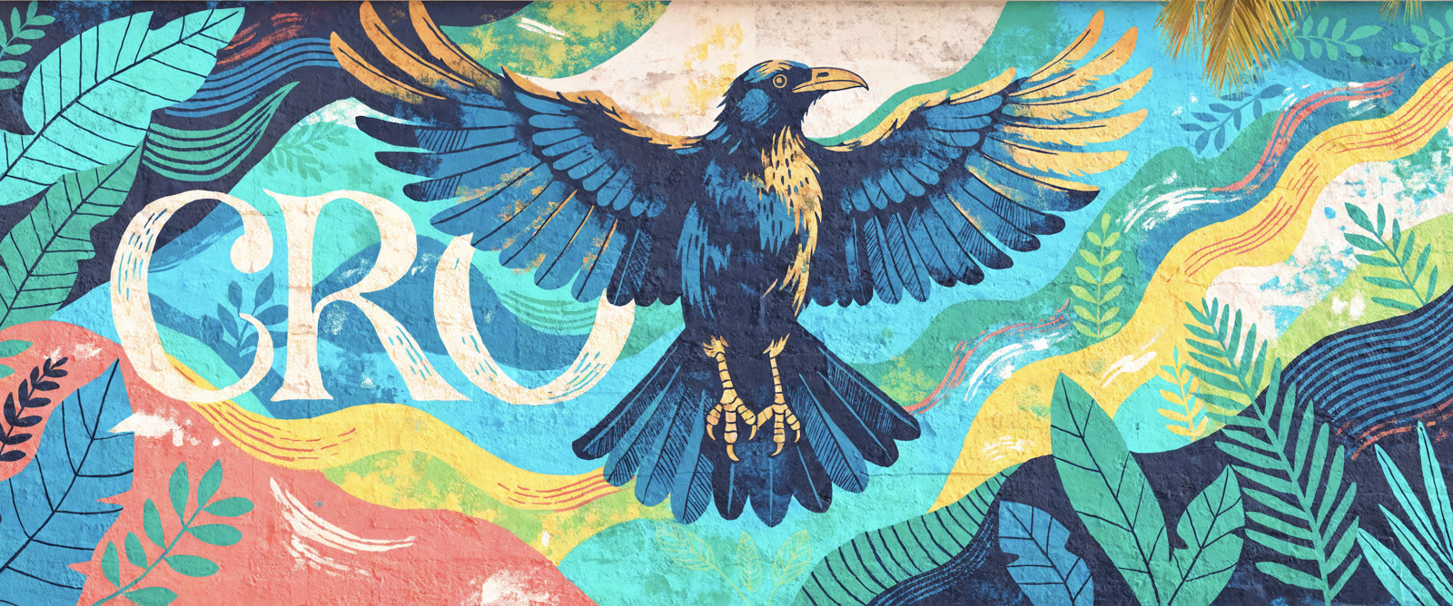 The CRO wingspread mural