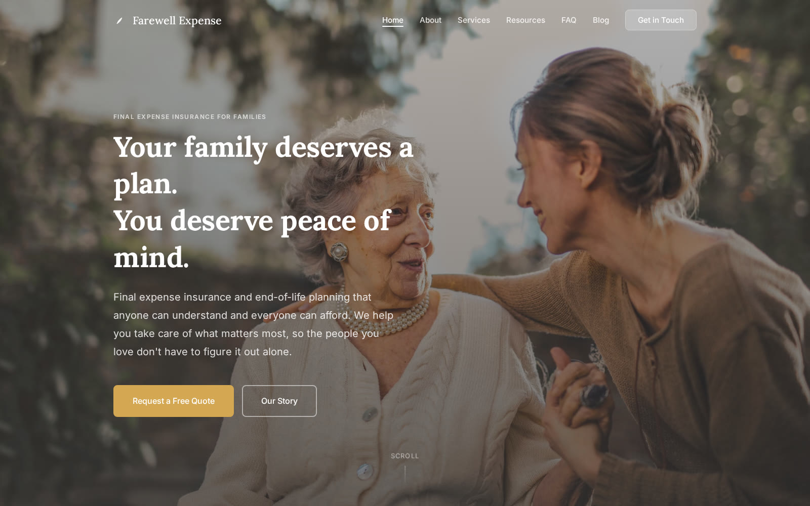 Farewell Expense homepage