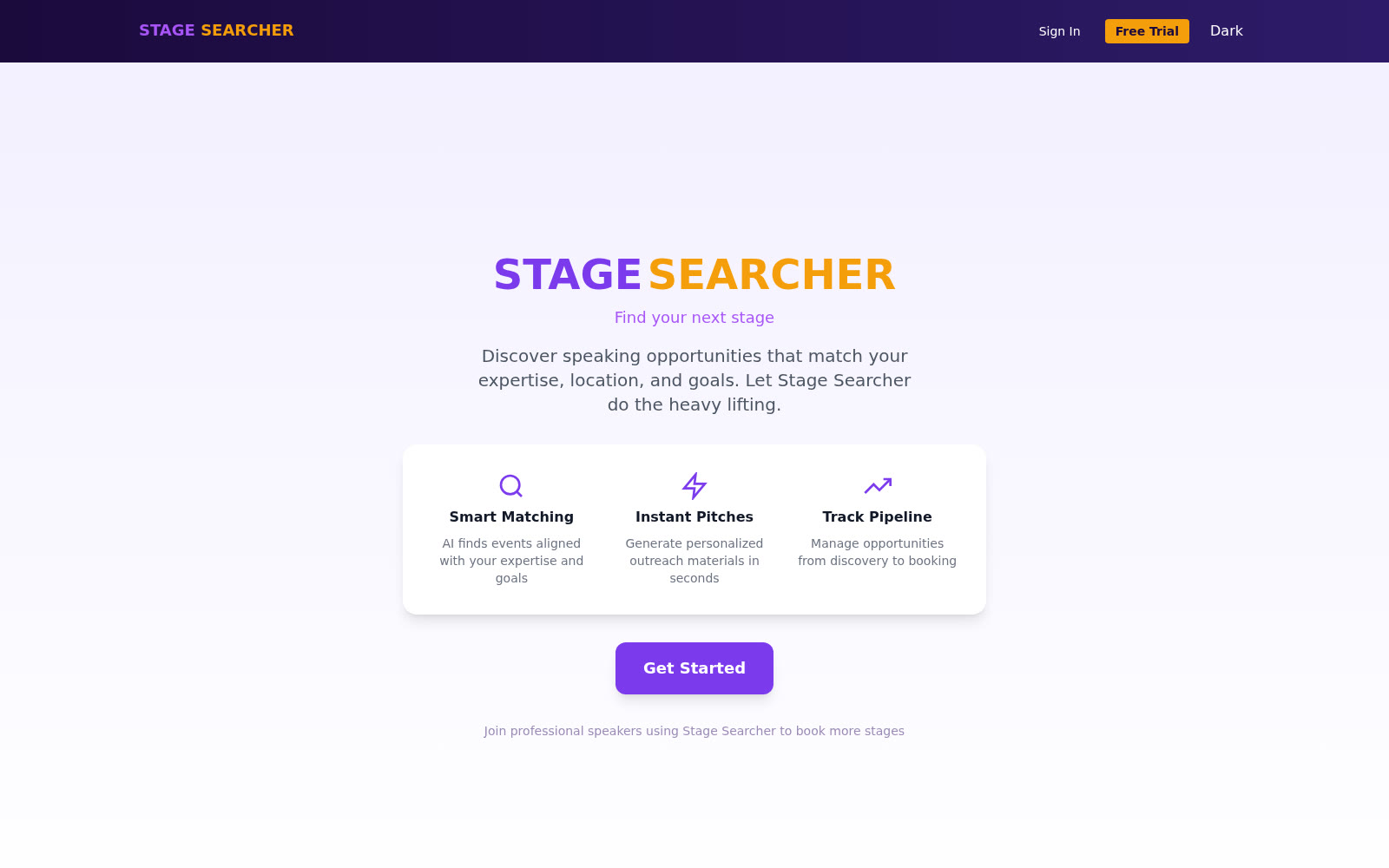 Stage Searcher, before the rebrand