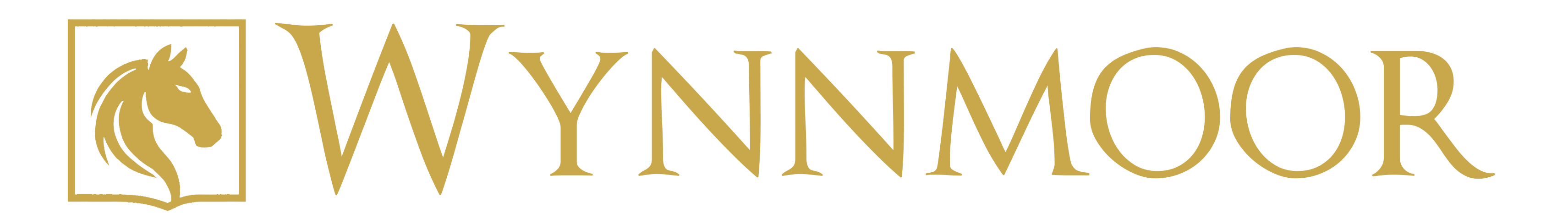 Wynnmoor wordmark with mark, gold variant